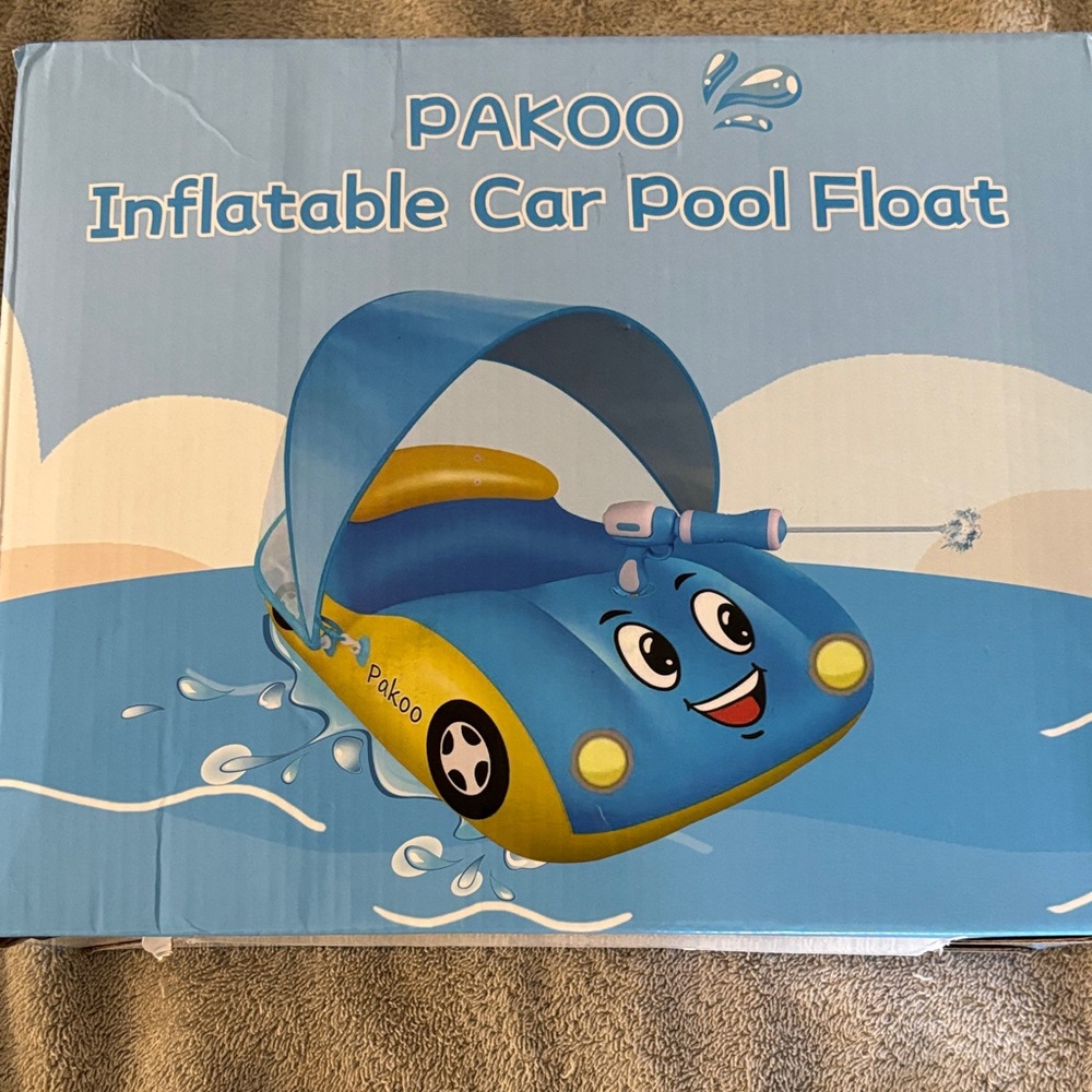 Akoo Blue and Yellow Car Pool Float for Kids